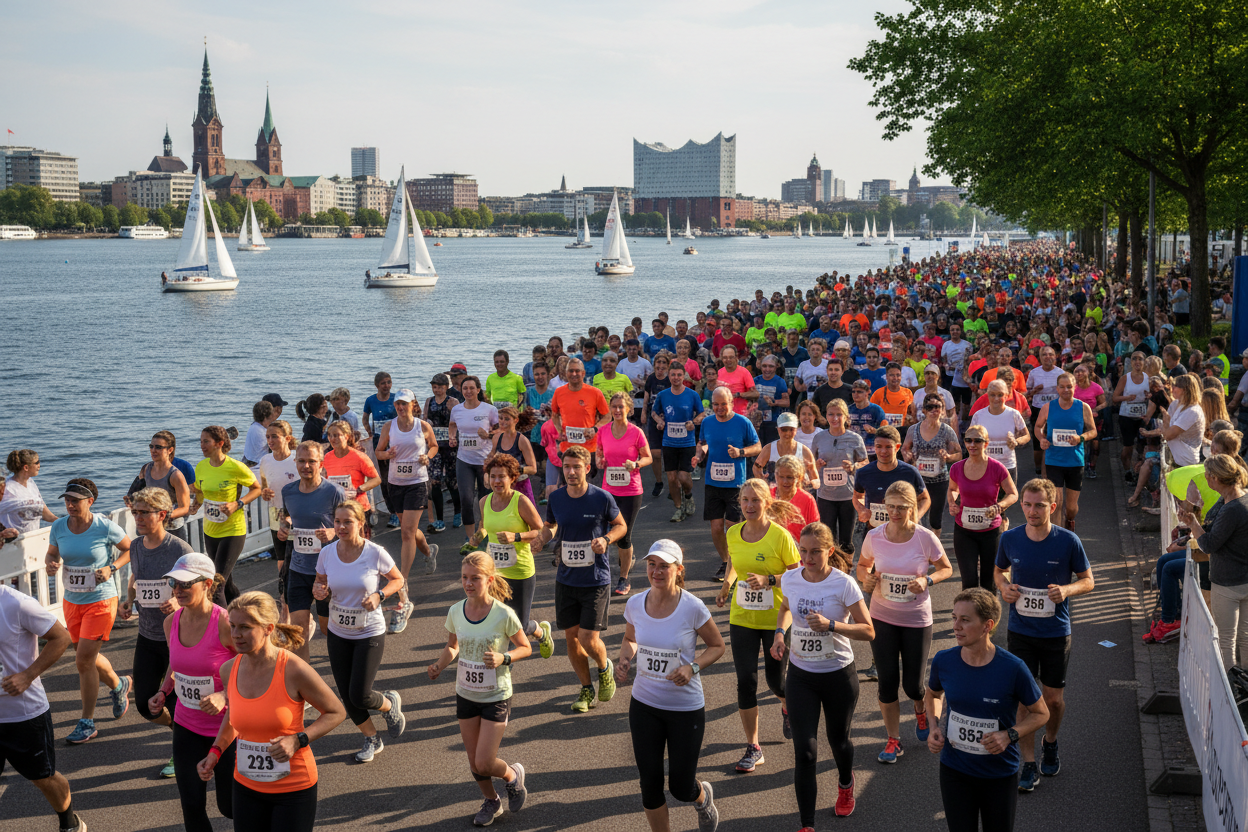A big event photo (Community Run around the Alster in Hamburg)